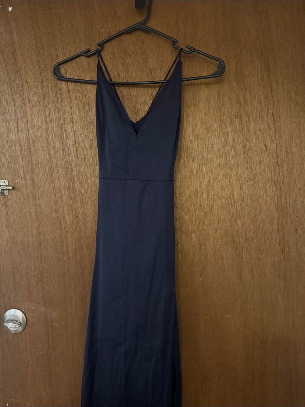Windsor Navy V-Neck Spaghetti Strap Maxi Dress